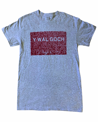 Adult's T-Shirt - "Y Wal Goch" (The Red Wall) - Shwl Di Mwl
