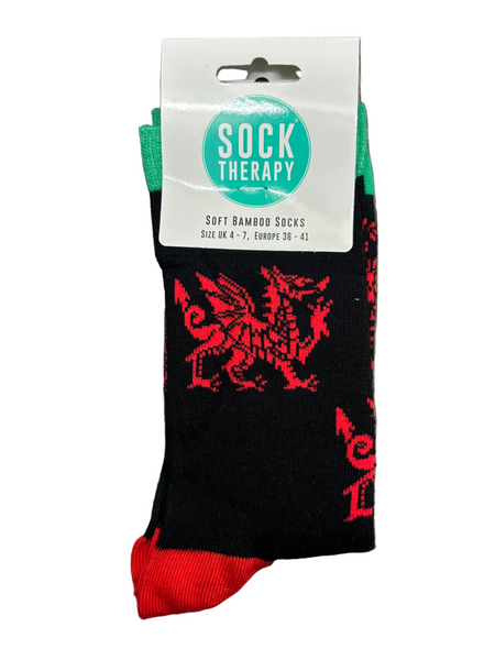 Welsh Dragon - Women's Welsh Bamboo Socks