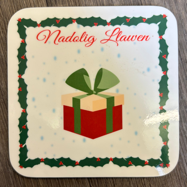 'Nadolig Llawen' Christmas Gift Coaster