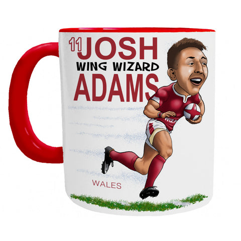 Josh Adams Mug - Wales Rugby Player Mug - Mugbys
