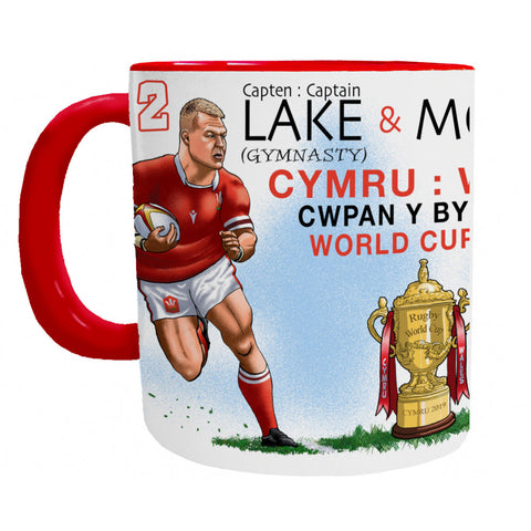 Dewi Lake & Jac Morgan Mug - Wales Rugby Player Mug - Mugbys
