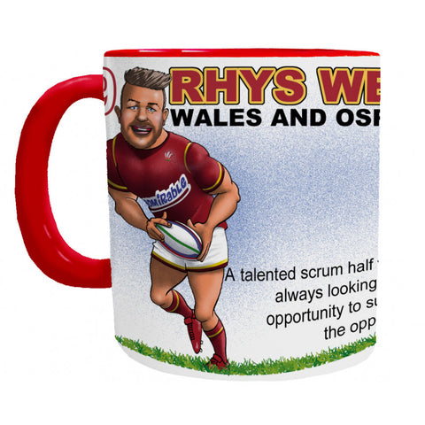 Rhys Webb Mug - Wales Rugby Player Mug - Mugbys