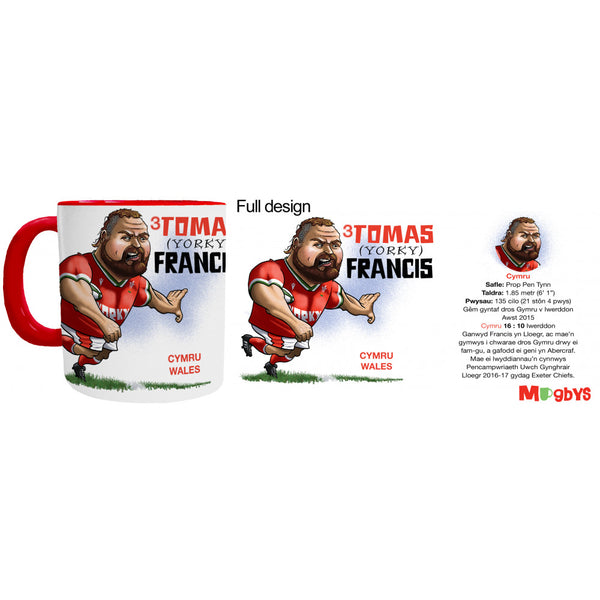 Tomas Francis Mug - Wales Rugby Player Mug - Mugbys