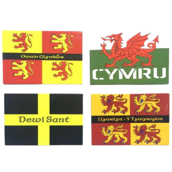 Welsh Flags - Pack of 4 Magnets