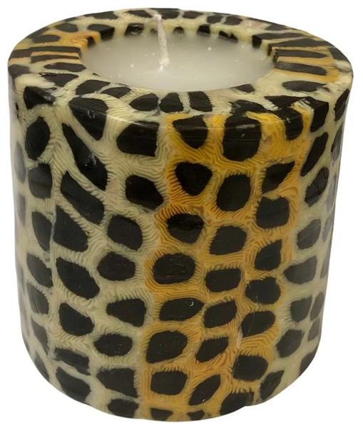 Cheetah Pillar Candle