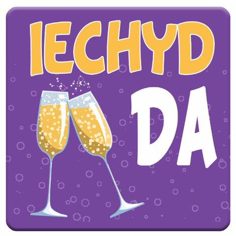 'Iechyd Da' Cheers Bubbly Coaster
