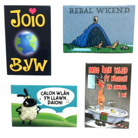 Funny Welsh Magnets - Pack of 4 Magnets