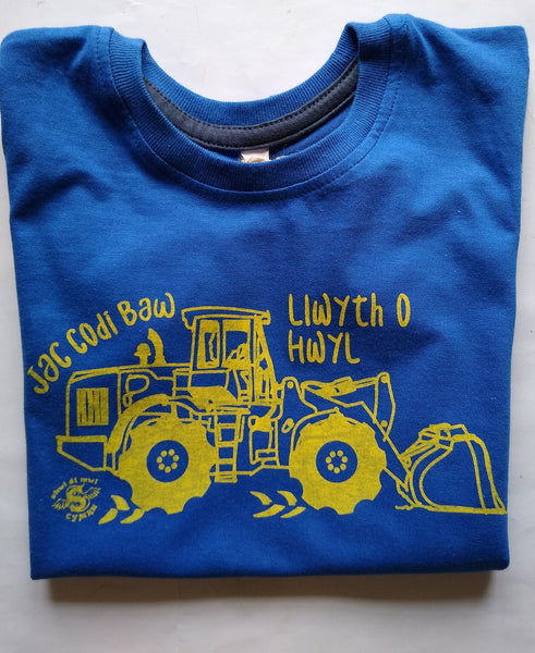 Child's T-Shirt - JCB - Shwl Di Mwl