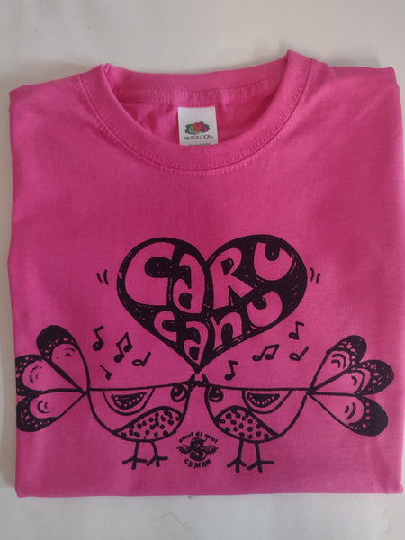 Child's T-Shirt - Caru Canu (love to sing) - Shwl Di Mwl