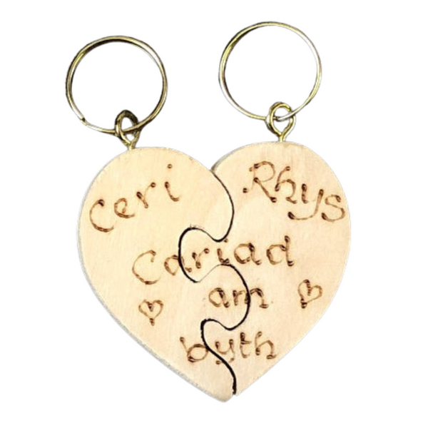 Two in One Heart Keyrings - 305