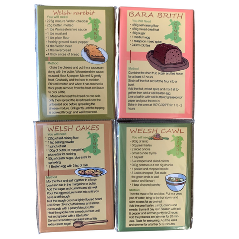 Welsh Recipes Magnets - Pack of 4 Magnets