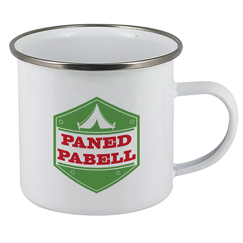 Enamel Camping Mug - "Paned Pabell"