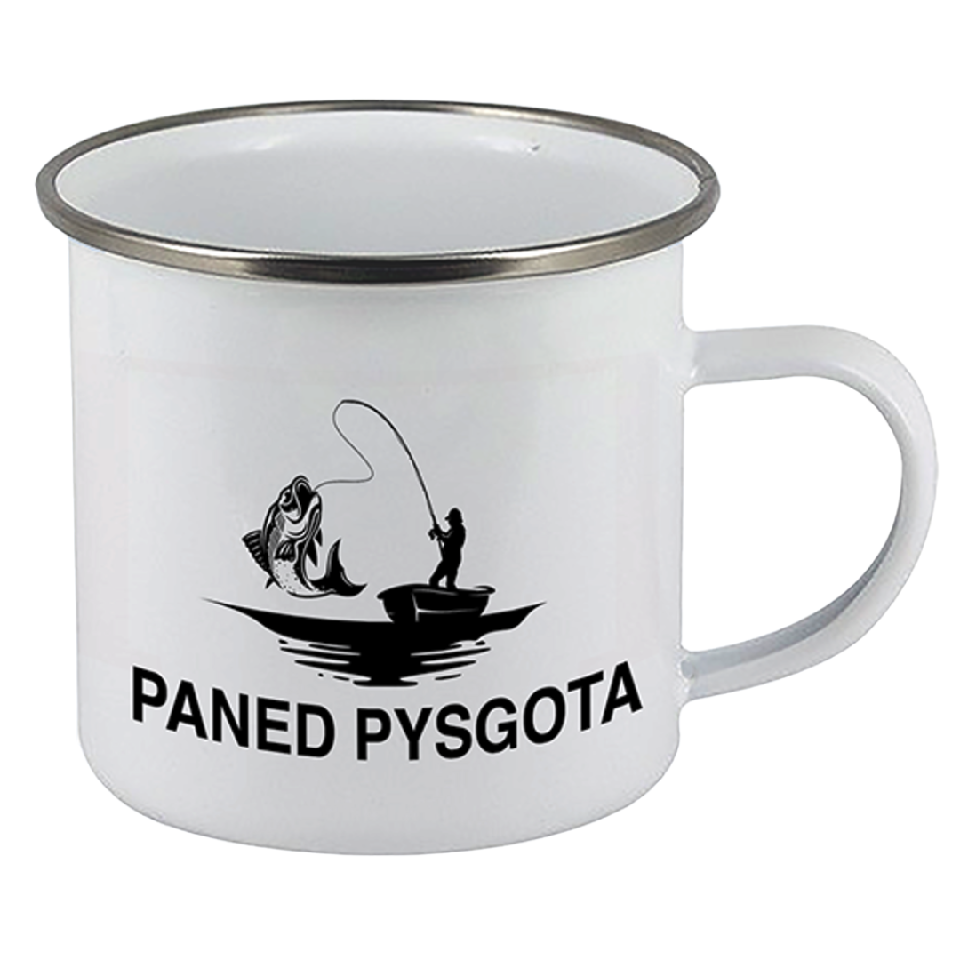 Enamel Camping Mug - "Paned Pysgota"