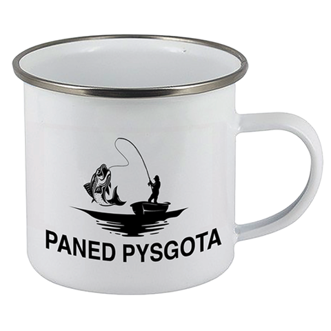 Enamel Camping Mug - "Paned Pysgota"