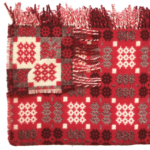 Mihangel - Red Welsh Tapestry Throw