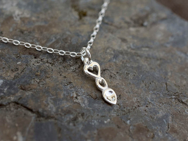Heart Love Spoon Pendant (Silver) - 052a - Rhiannon