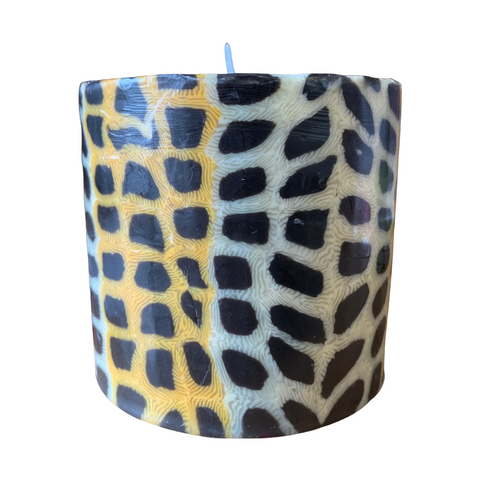 Cheetah Pillar Candle