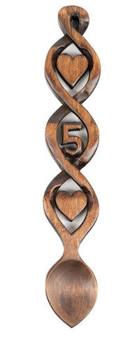 Classical 5th Wedding Anniversary Lovespoon - 018c