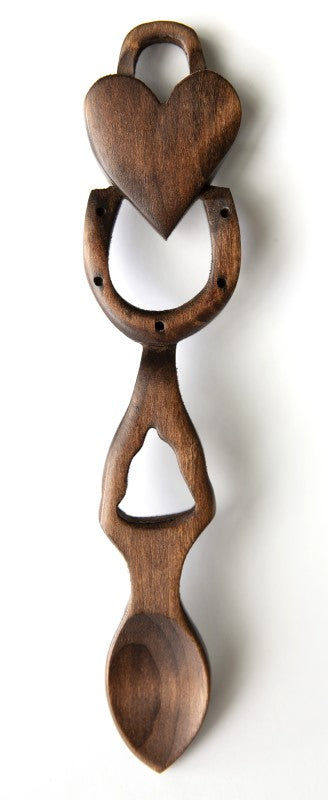 Small 032 Small Wedding Lovespoon - Welsh Love Spoon 032 – Cadwyn Cyf