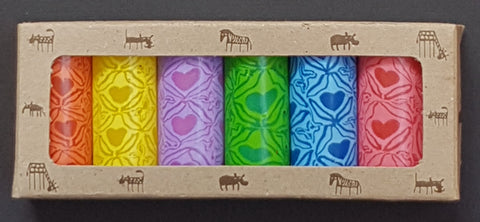 Hearts - Pack of 6 Mini Swazi Candles