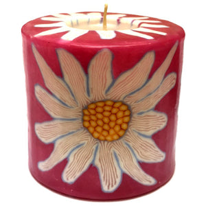 Daisy Pillar Candle