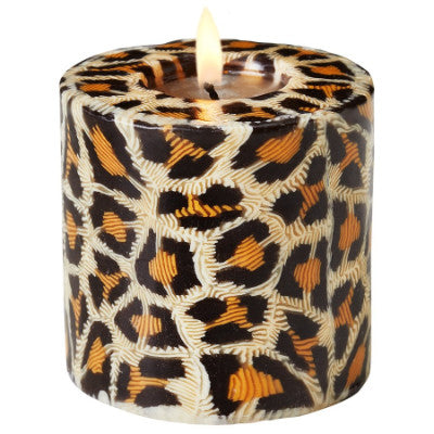 Leopard Pillar Candle