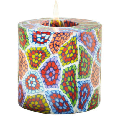 Mosaic Pillar Candle