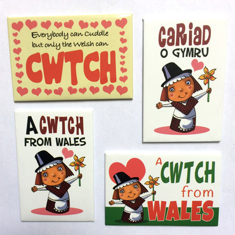 Magnedau Cwtch - Pecyn o 4 Magned
