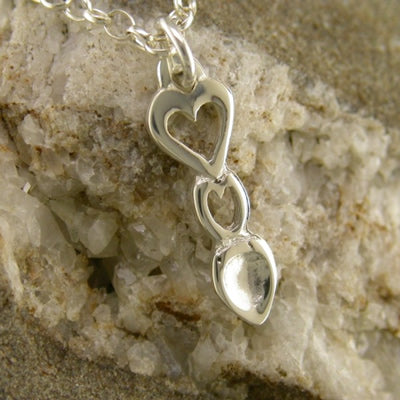 Heart Love Spoon Pendant (Silver) - 052a