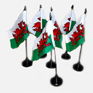Table Flags (Pack of 6) - Welsh Flags