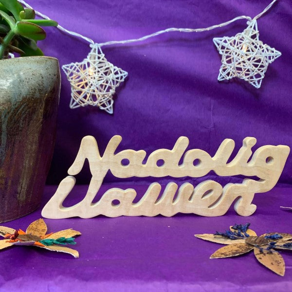 Nadolig Llawen - Freestanding in wood