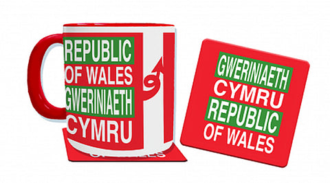 Republic of Wales Mug and Coaster Set - Mugbys