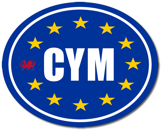 3 Sticer Car 'CYM' + Sêr UE