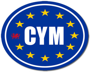 3 Sticer Car 'CYM' + Sêr UE
