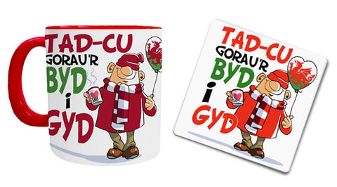 Tadcu Gorau (Best Grandad - south) Mug and Coaster Set