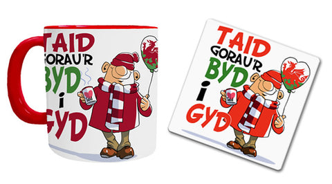 Taid Gorau (Best Grandad - north) Mug and Coaster Set